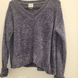 Cozy Blue V-Neck Sweater